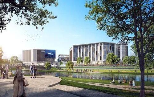 南中轴国际文化科技园内景 